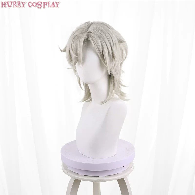 Game Cosplay,Honkai: Star Rail,Wigs,Honkai Star Rail Aventurine Cosplay Costume - Wig